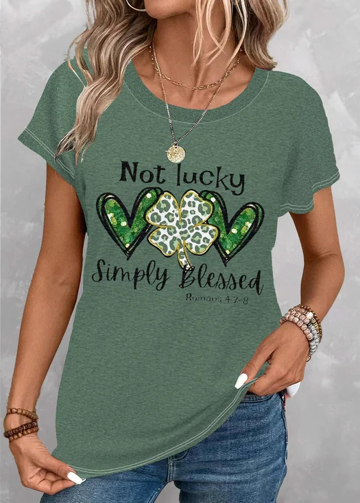 Casual Cotton Short Sleeve Round Neck T-Shirt
