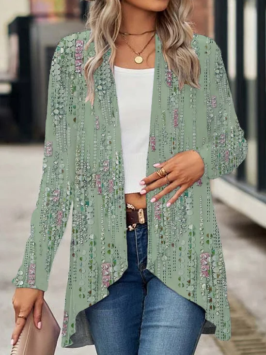Women's Floral Spring Print Casual Fashion Cardigan