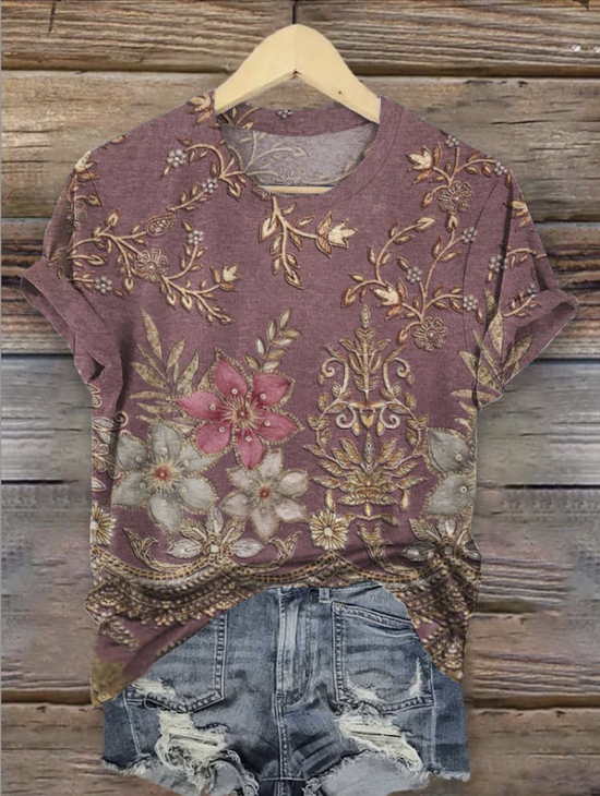 Casual Regular Fit Cotton T-Shirt