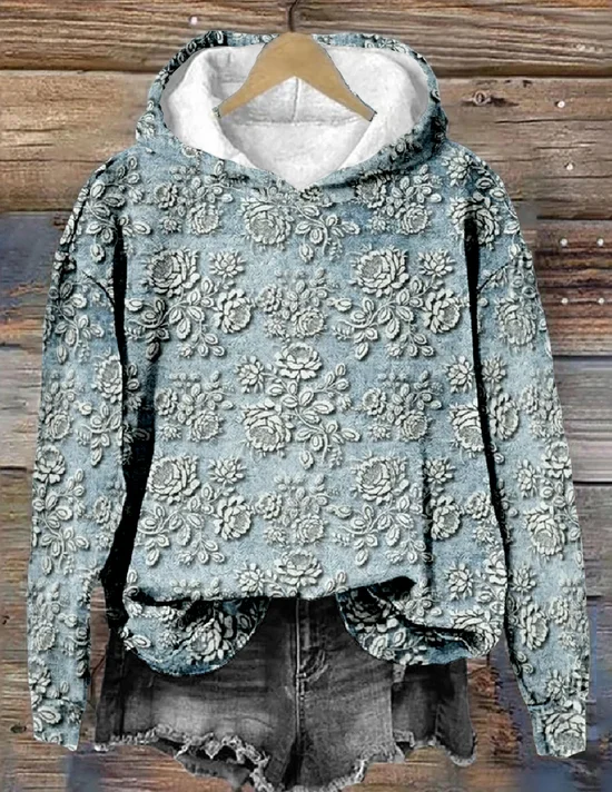 Vintage Loose 3D Printing Hoodie Hoodie