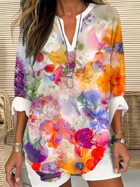 Floral Vacation Regular Fit Blouse