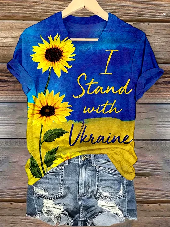 Floral Regular Fit Casual Cotton T-Shirt