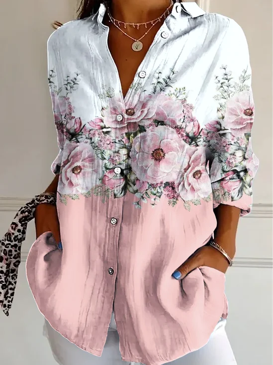 Flowers Vintage Print Blouse