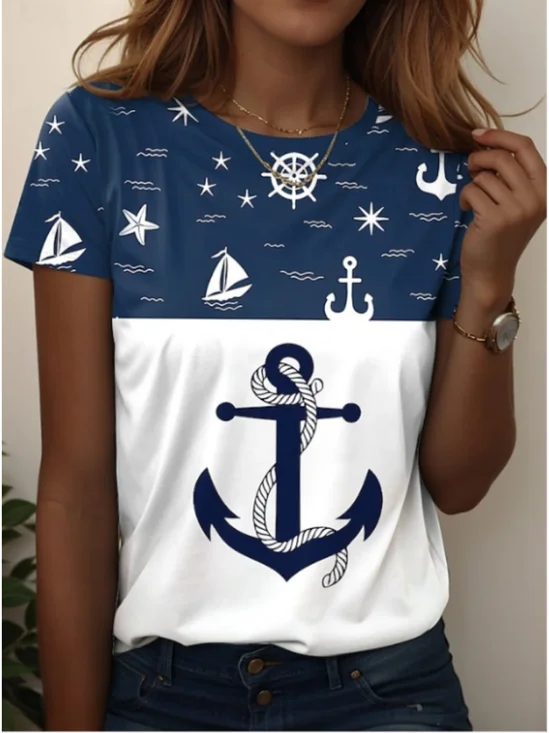 Regular Fit Casual Anchor T-Shirt