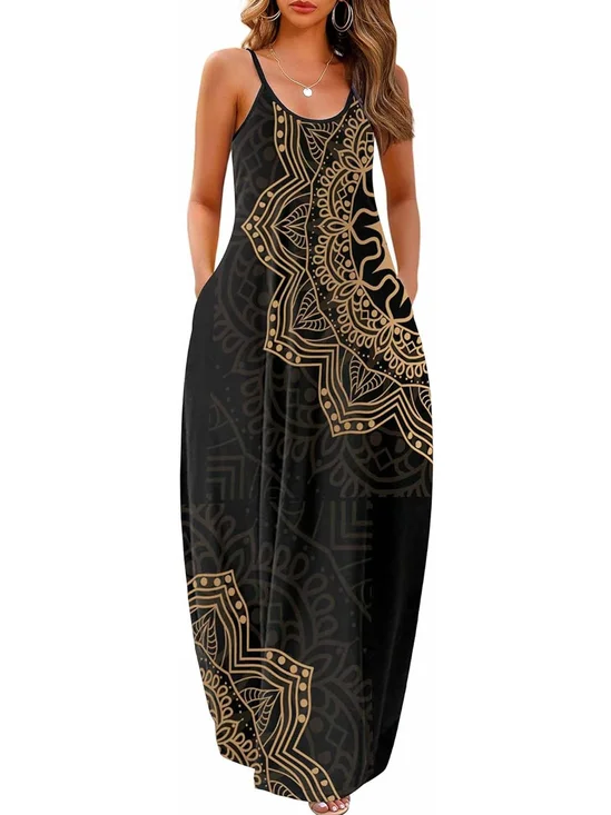 Crew Neck Ethnic Regular Fit Dress With No Belt