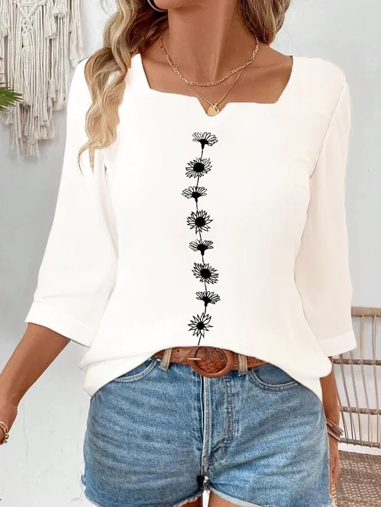 Women's Floral Print Casual Fashion Blouse