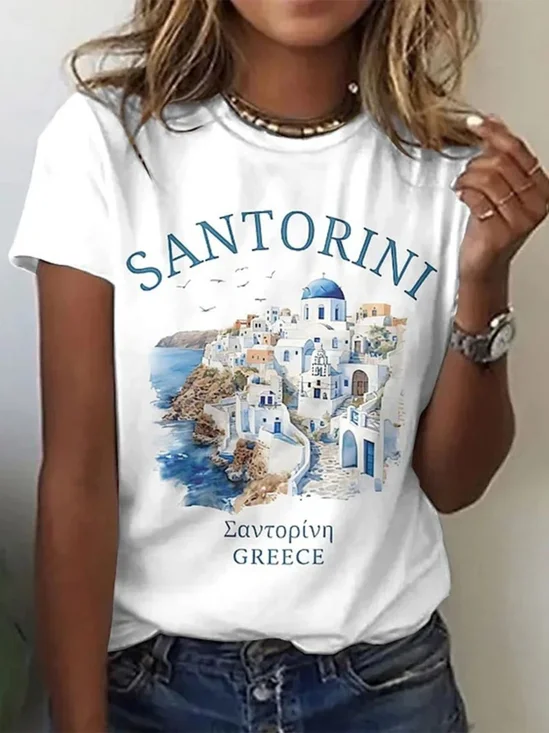 Cotton Crew Neck Casual T-Shirt