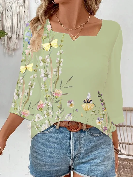 Women's Floral Print Casual Fashion Blouse