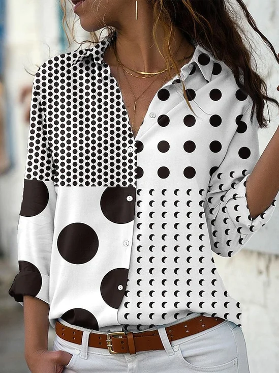 Casual Polka Dots Shirt