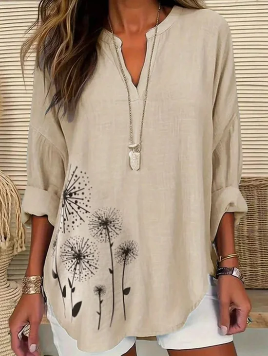 Women's Floral Spring Print Casual Shirt