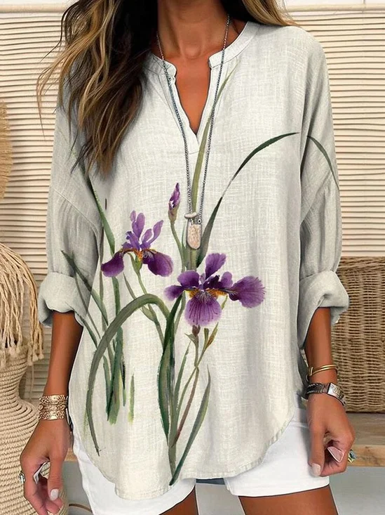 Women's Floral Spring Print Casual Shirt
