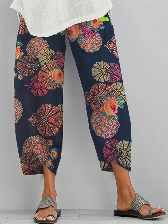 Women's Floral Print Casual Pants