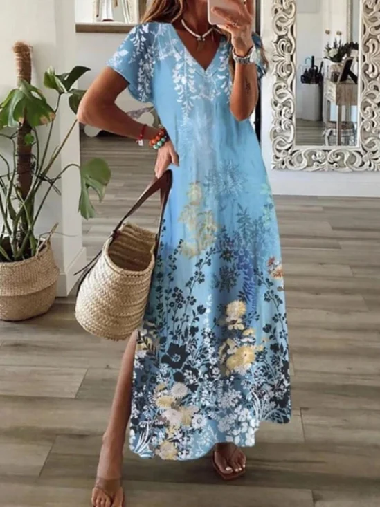 Women Sundress Casual Maxi Dress