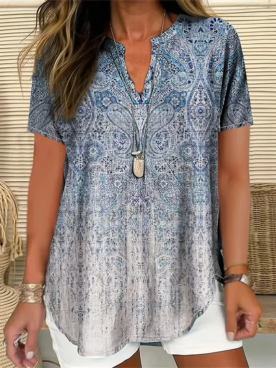 Casual Paisley Blouse