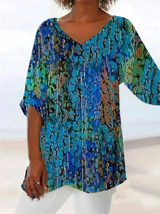 Women's Abstract Printed Casual Cover Up