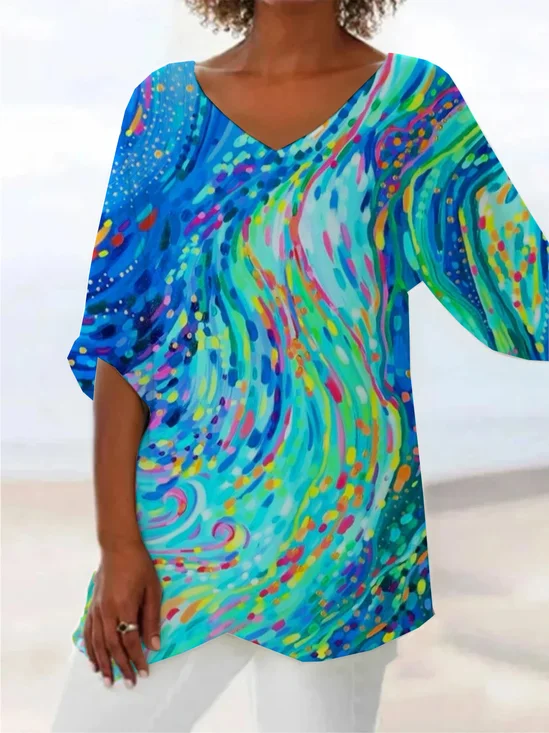 Women's Abstract Printed Casual Cover Up