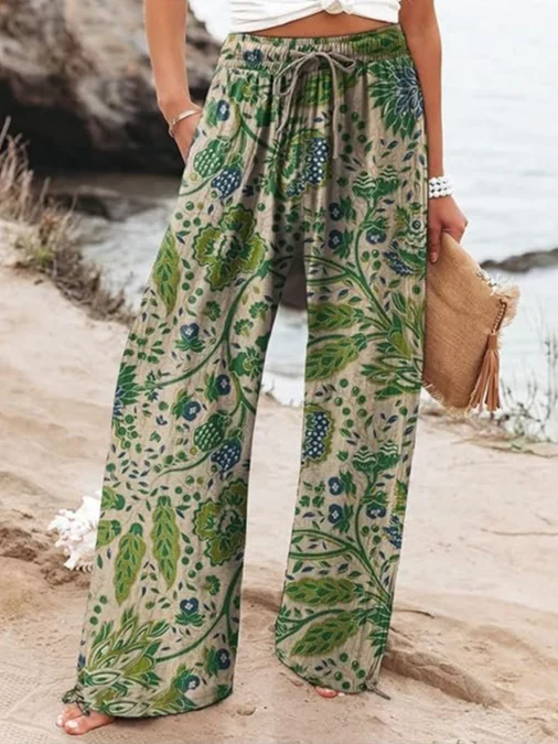 Floral Casual Loose Pants