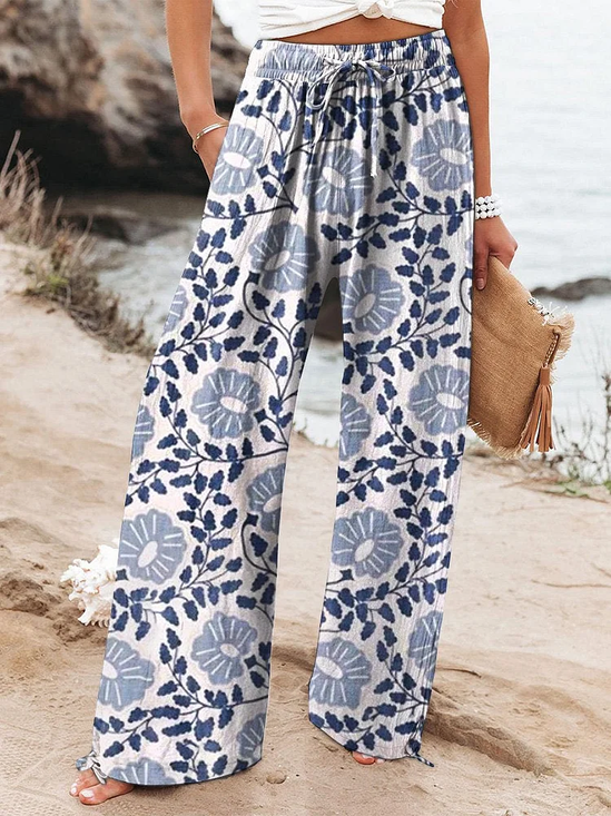 Floral Vintage Loose Pants