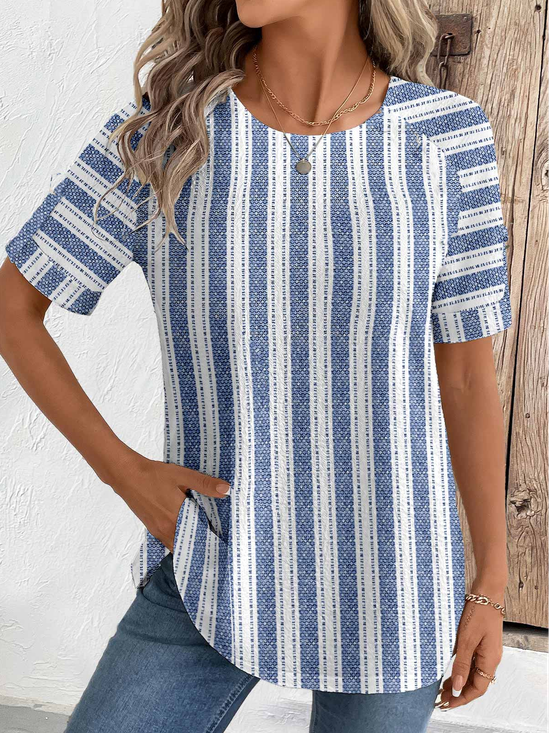 Print Casual Short Sleeve T-Shirt