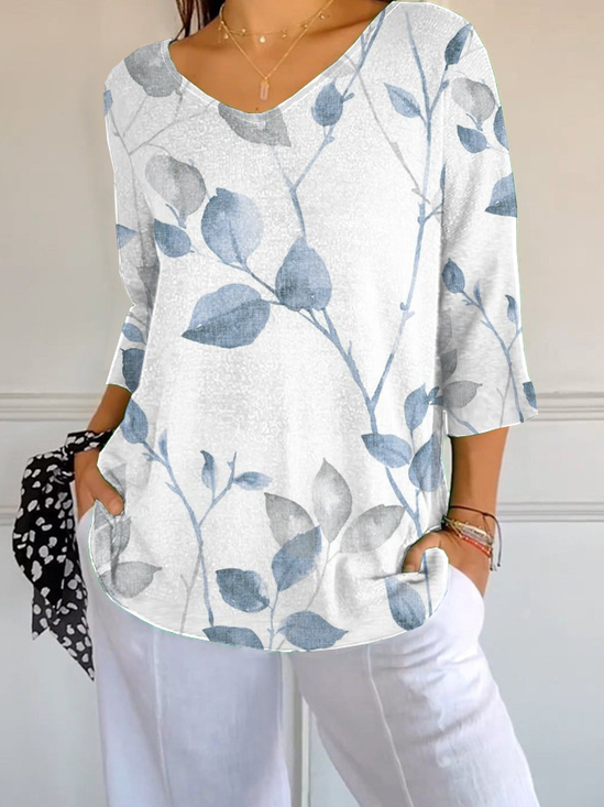Women's Floral Print Casual T-Shirt