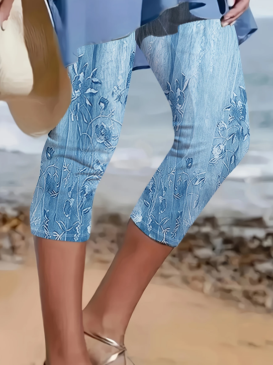 Women's Floral Print Casual Leggings