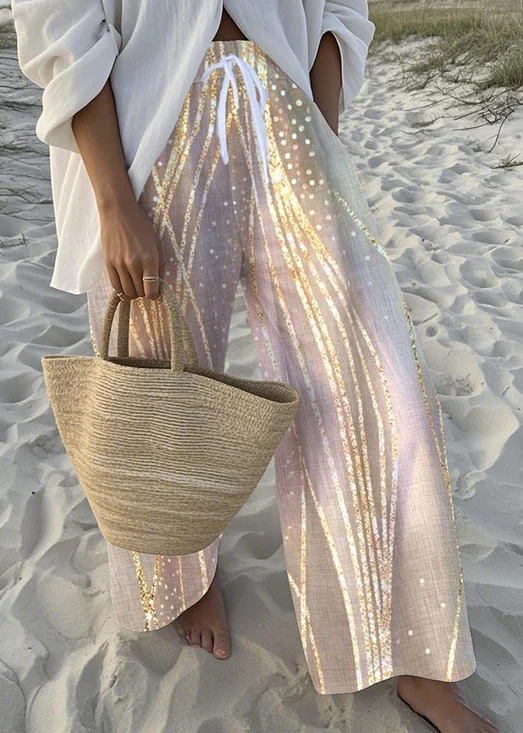Loose Simple Striped Pants