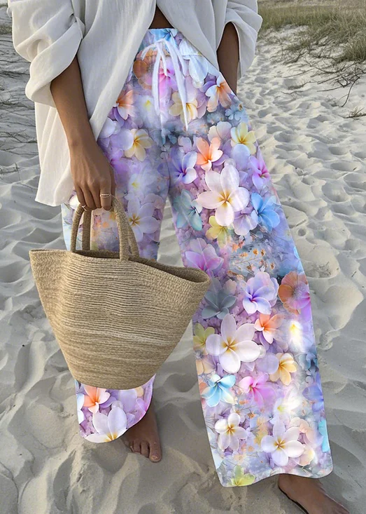 Floral Simple Loose Pants