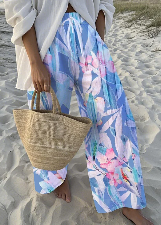Casual Floral Loose Pants