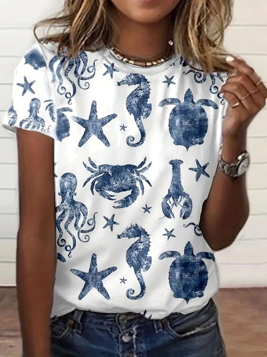Marine Life Vintage Regular Fit T-Shirt