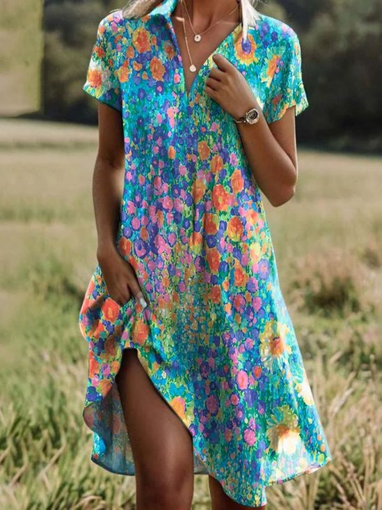 Cotton Regular Fit Casual Dress With No