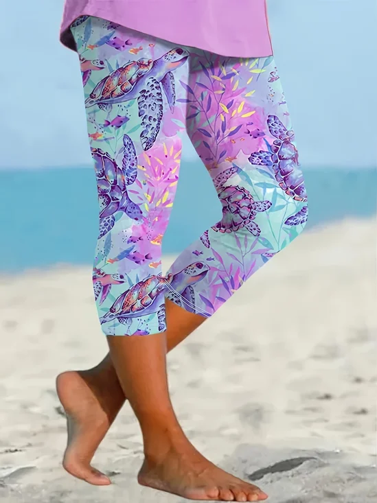 Casual Marine Life Regular Fit Pants