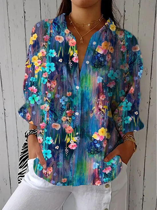Women's Floral Print Casual Shirt