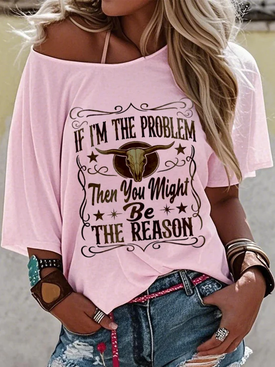Western Style Round Neck Colored Cotton Short Sleeve T-Shirt