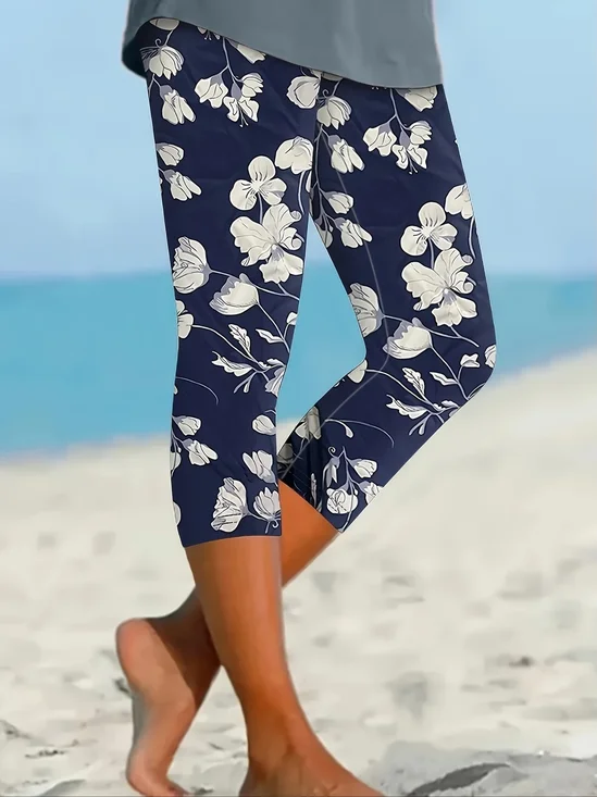 Women's Floral Print Casual Leggings