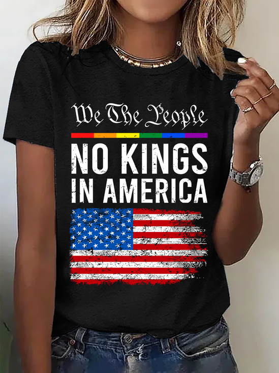 No Kings In America Cotton T-Shirt