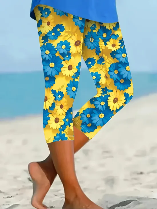 Women's Floral Print Casual Leggings