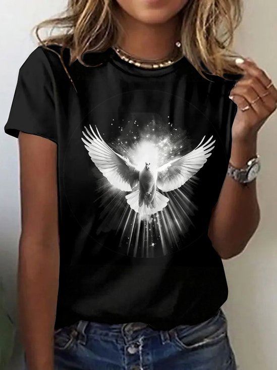Crew Neck Animal Regular Fit Casual T-Shirt