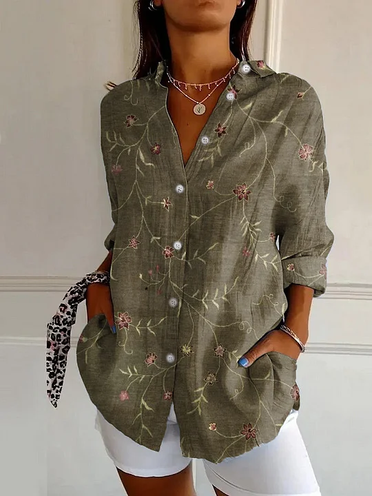 Shirt Collar Loose Casual Shirt