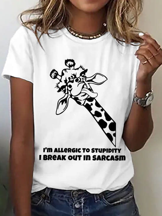 I'm Allergic To Stupidity I Break Out In Sarcasm Cotton T-Shirt