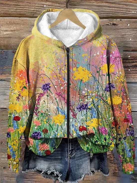 Simple 3D Printing Hoodie Loose Hoodie