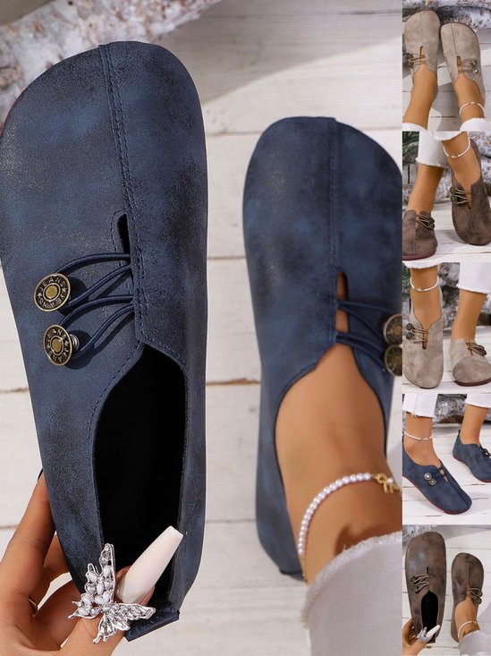 New Soft Leather Flat Casual Shoes For Women In Summer, Simple And Fashionable Large Size Women's Shoes