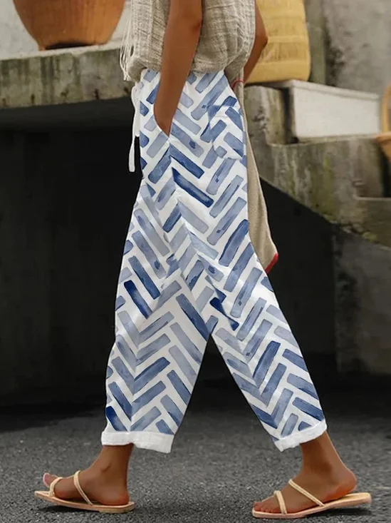 Women's Geometric Print Casual Pants