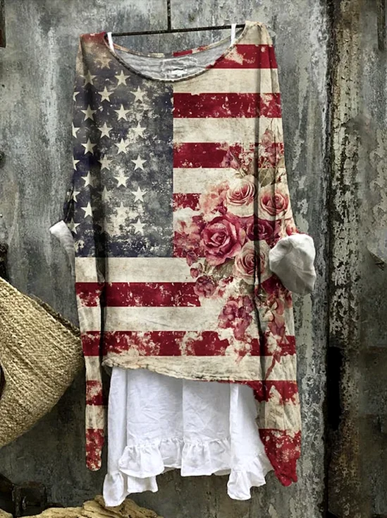 Crew Neck Regular Fit Casual Shirt
