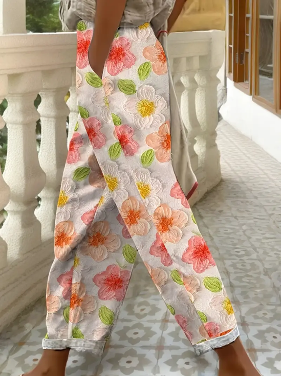 Women's Floral Print Casual Pants