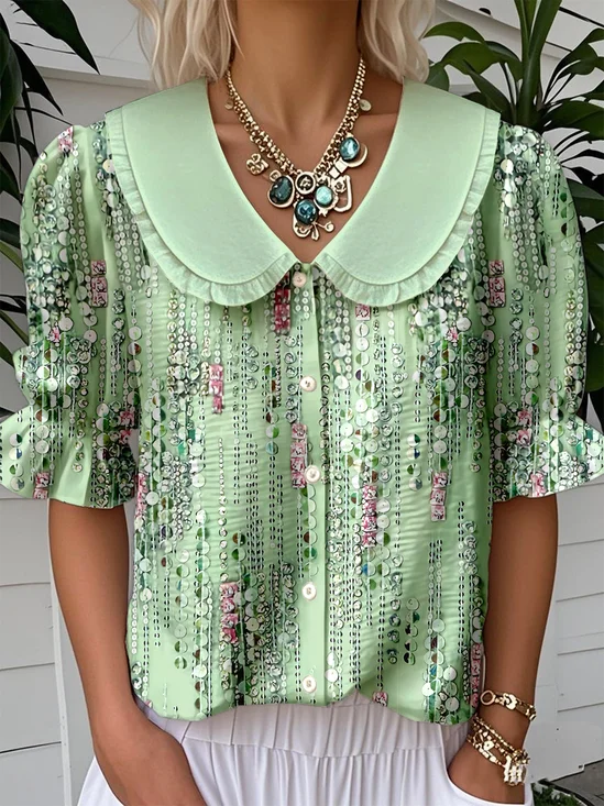 Gradient Pattern Loose Casual Shirt