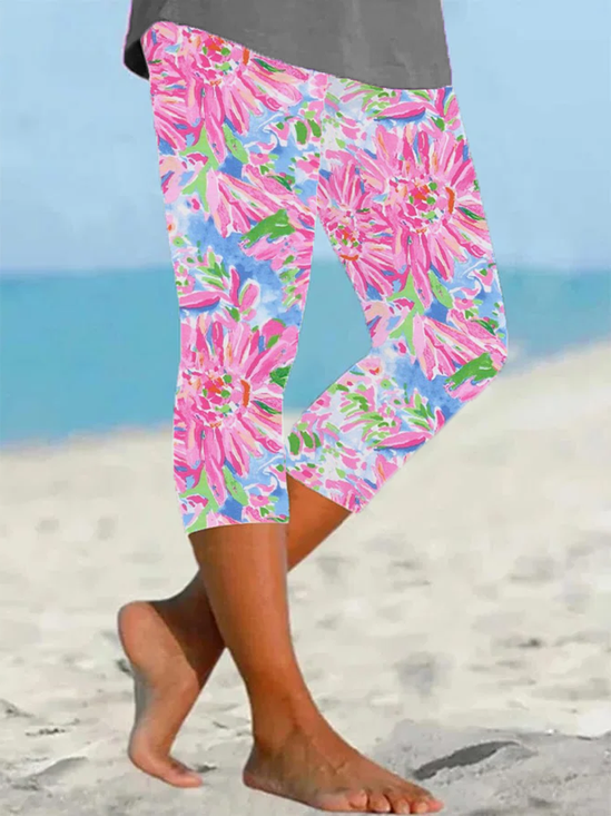 Women's Floral Print Casual Leggings