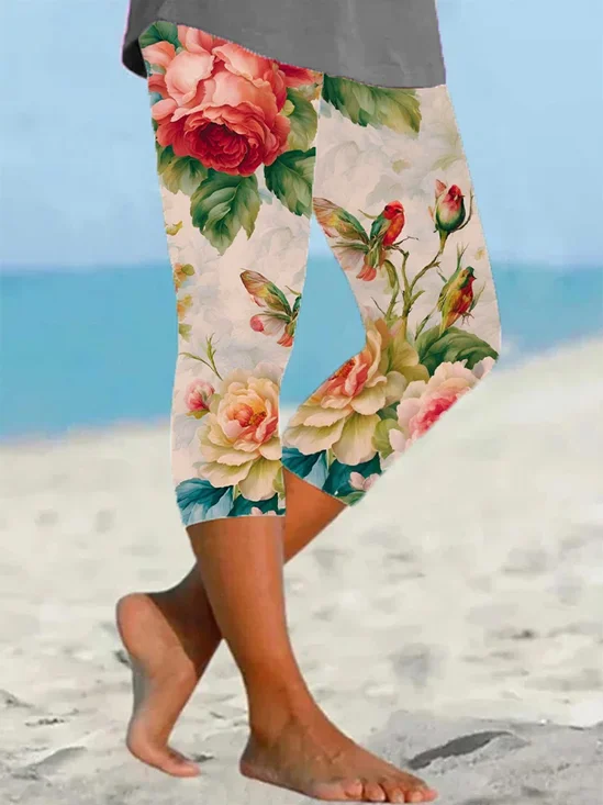 Women's Floral Print Casual Leggings