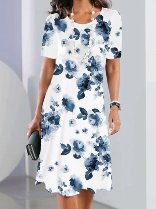 Regular Fit Simple Cotton Dress With No