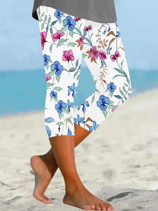 Women's Floral Print Casual Leggings