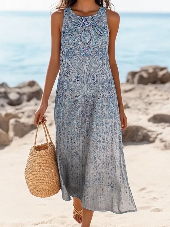 Ethnic Casual Dress With No